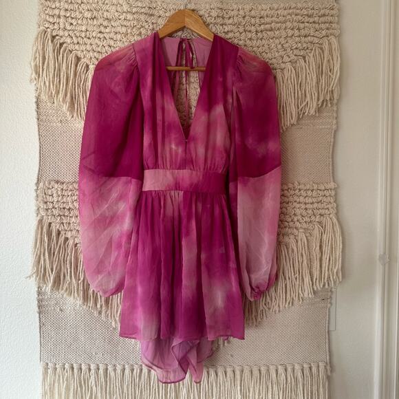 Toccin x RTR Pink Tie Dye Romper - Picture 1 of 12